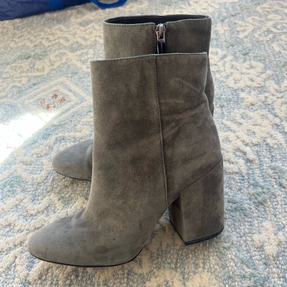 Vince Camuto Charcoal Suede Ankle Booties